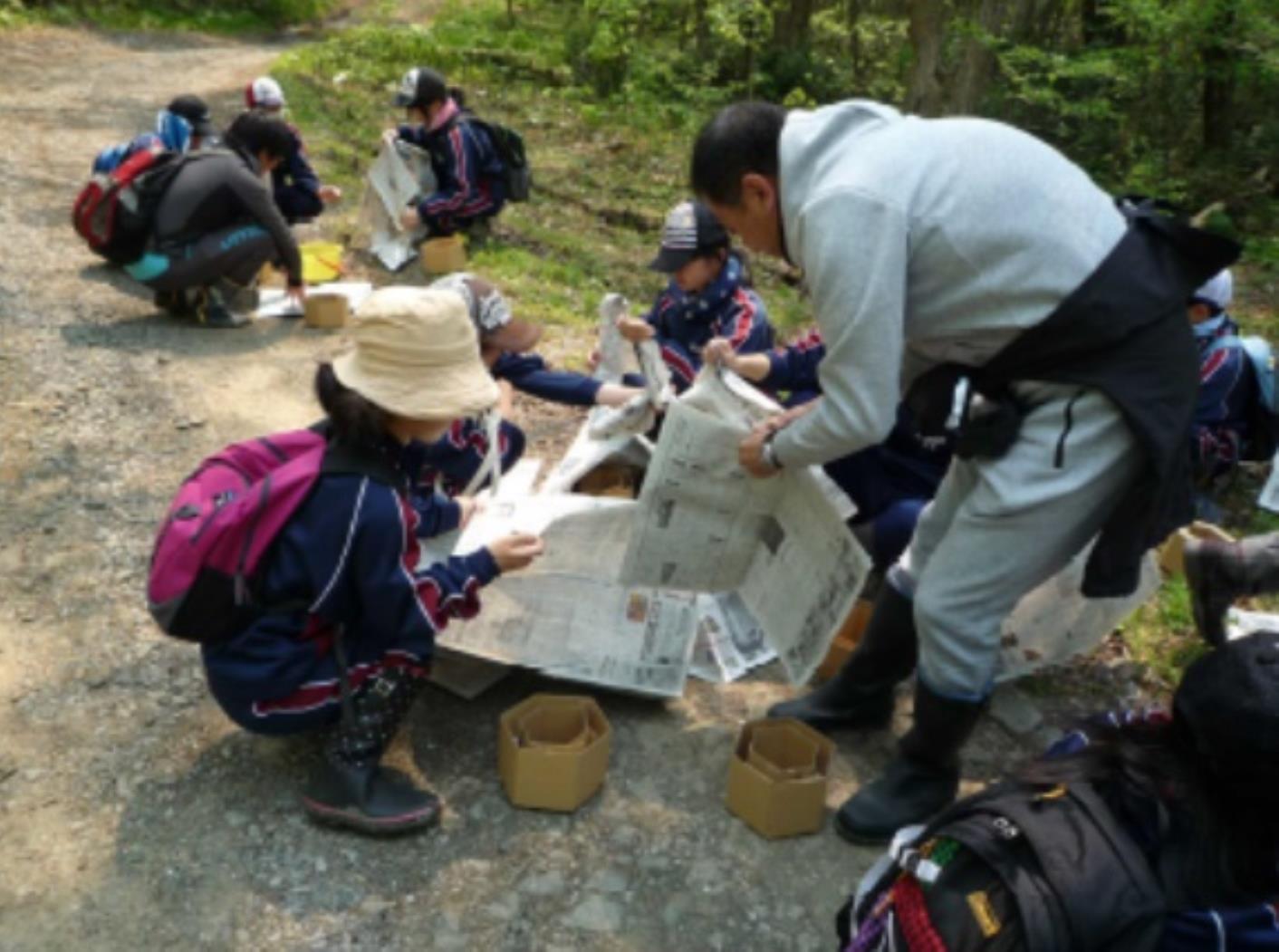 函館市立亀尾小中森林学習