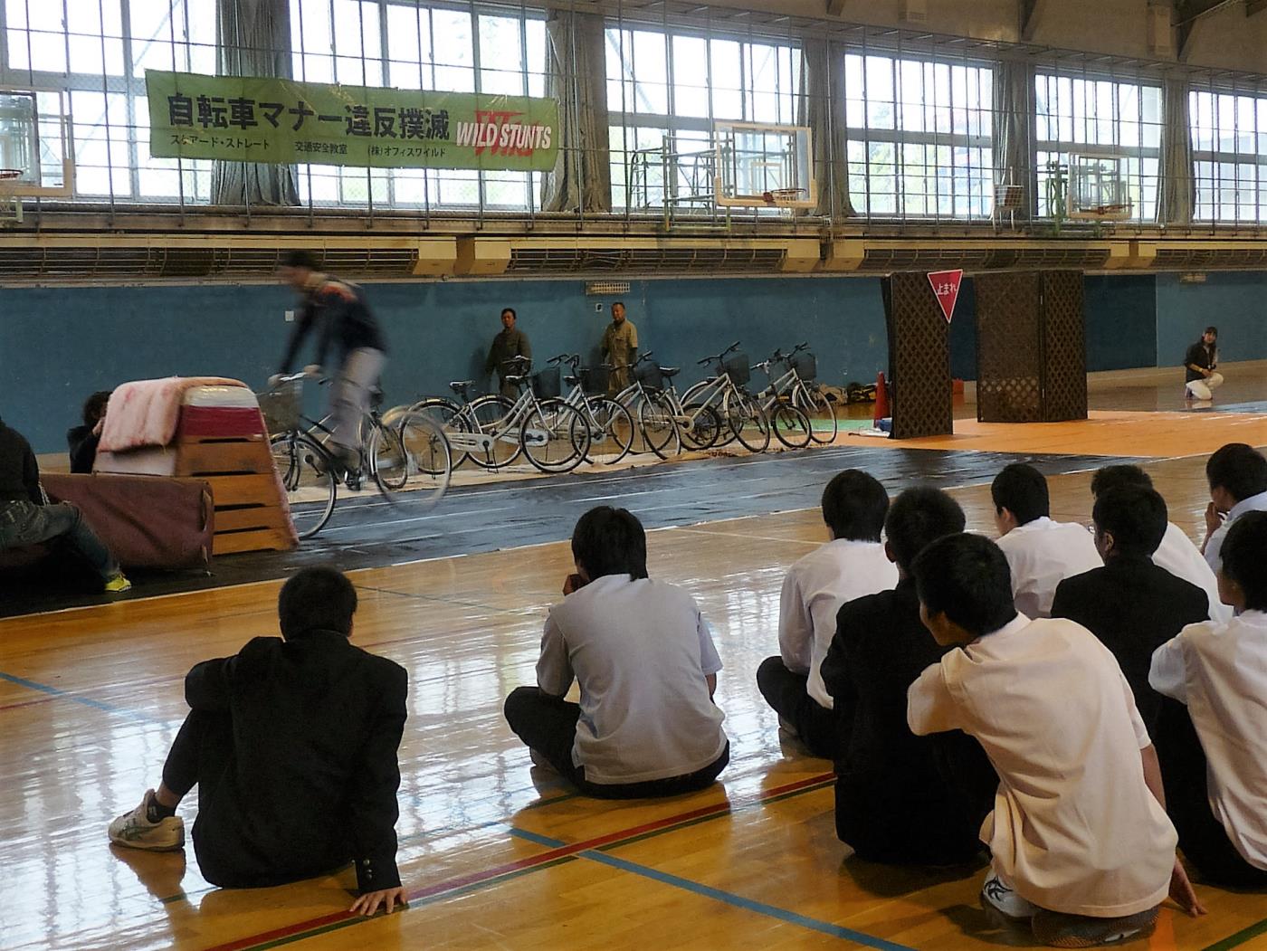 藻岩高自転車交通安全教室