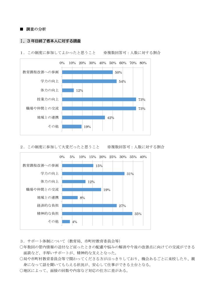 道小広域人事に関する調査の集計