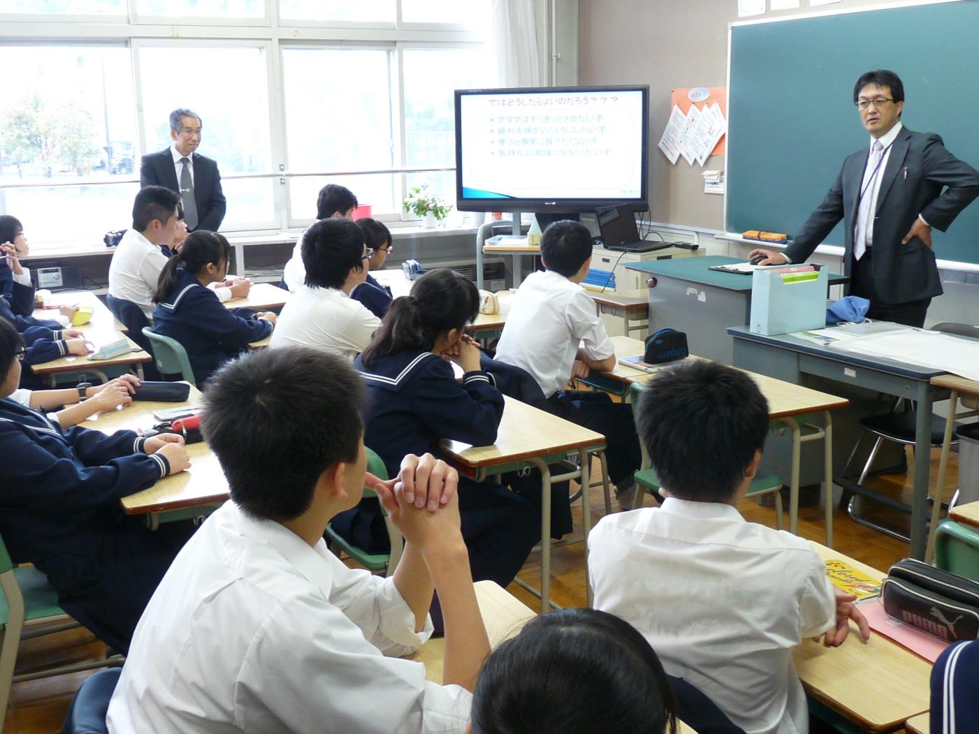 札教研、山鼻中・食指導