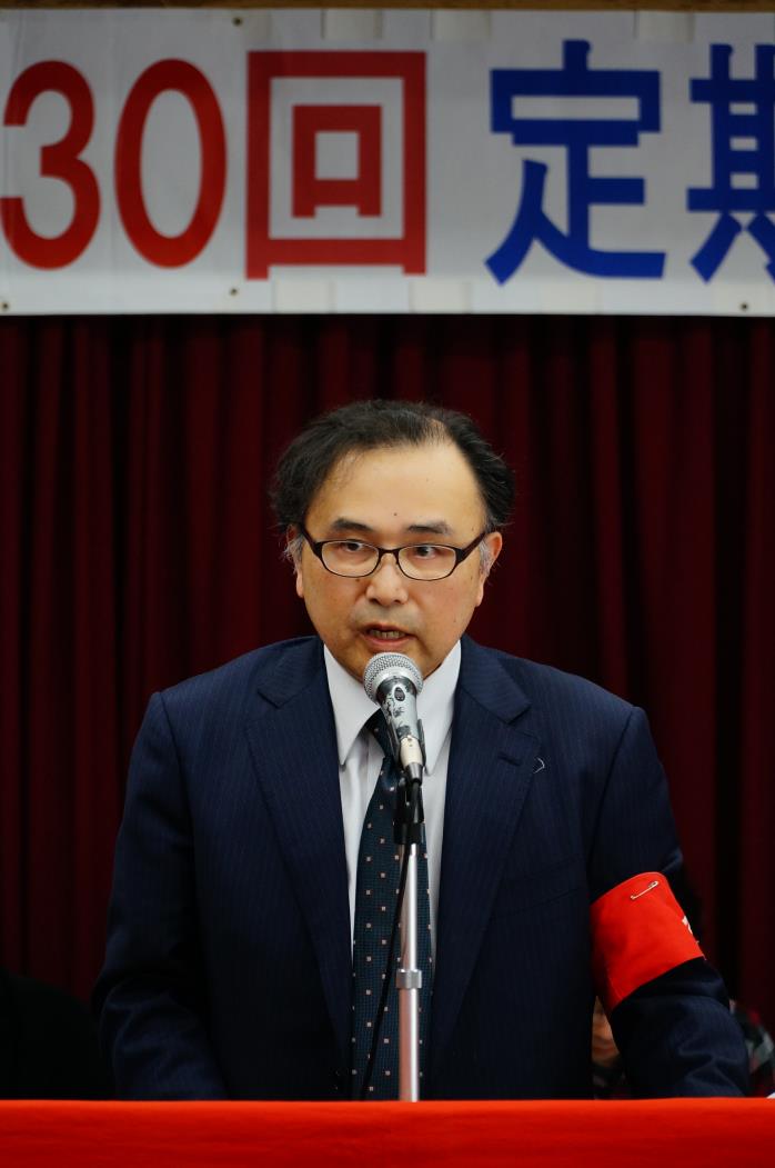 道教組定期大会川村委員長
