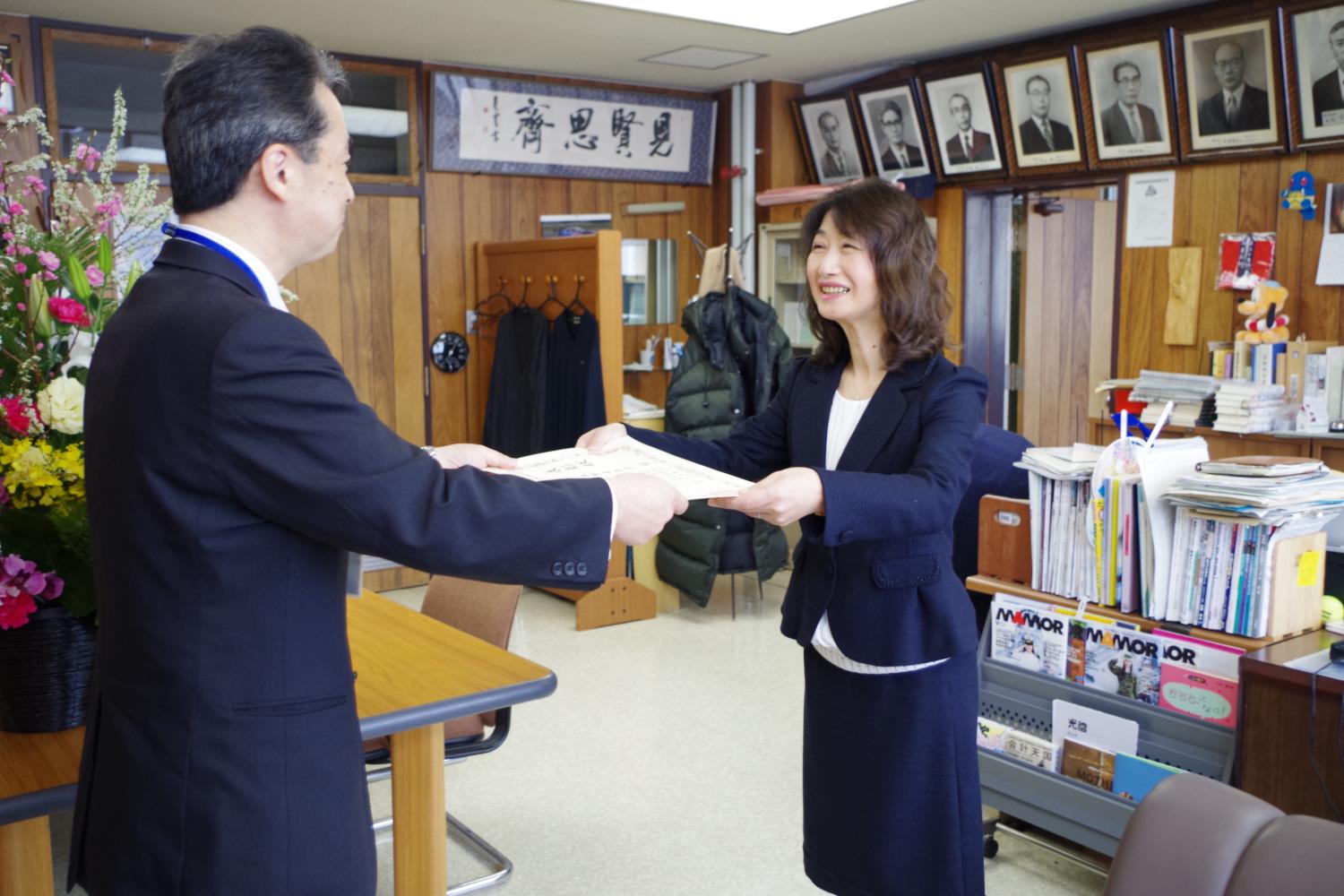 実践表彰・八雲高長野教諭