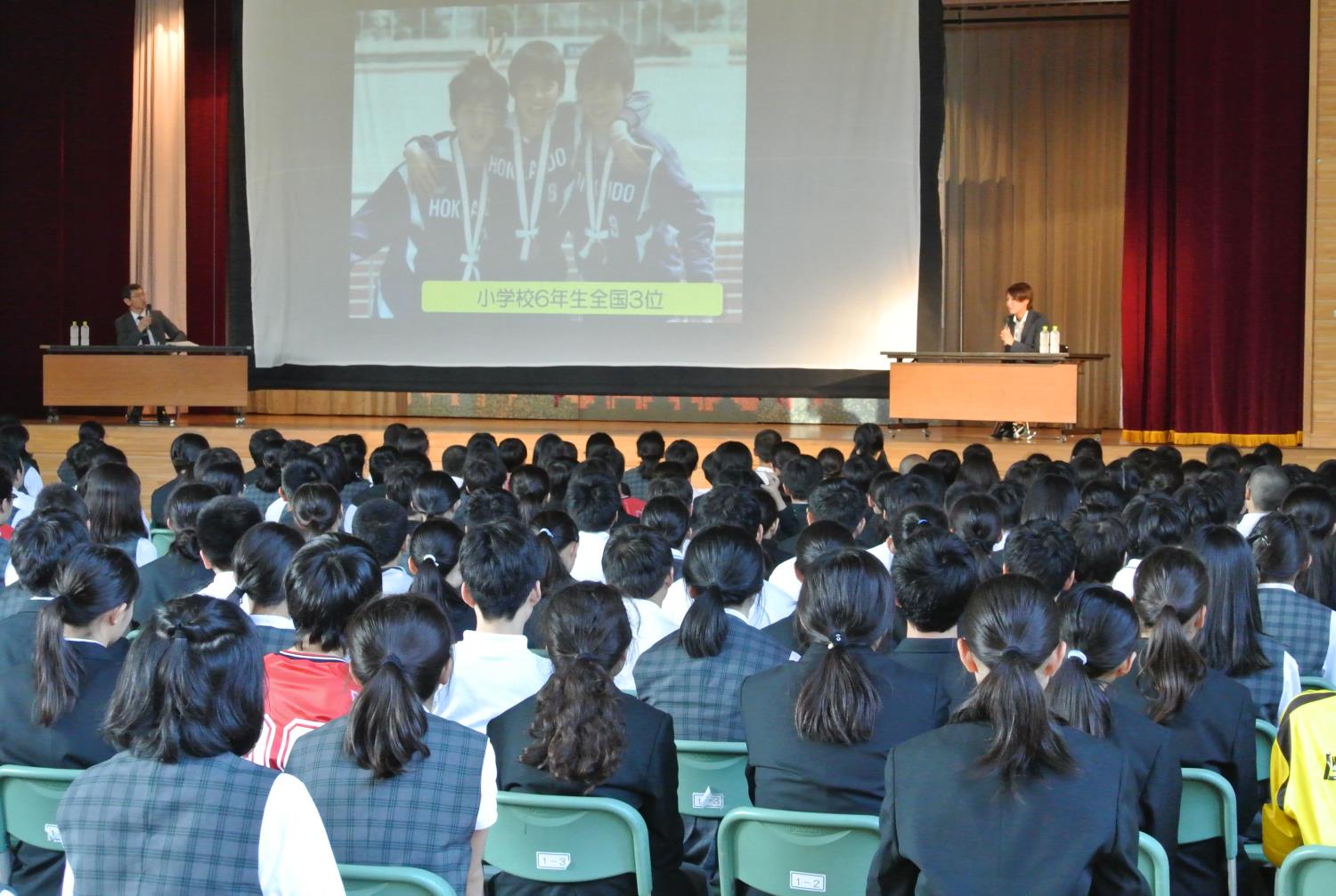 真駒内中熊谷氏講演会