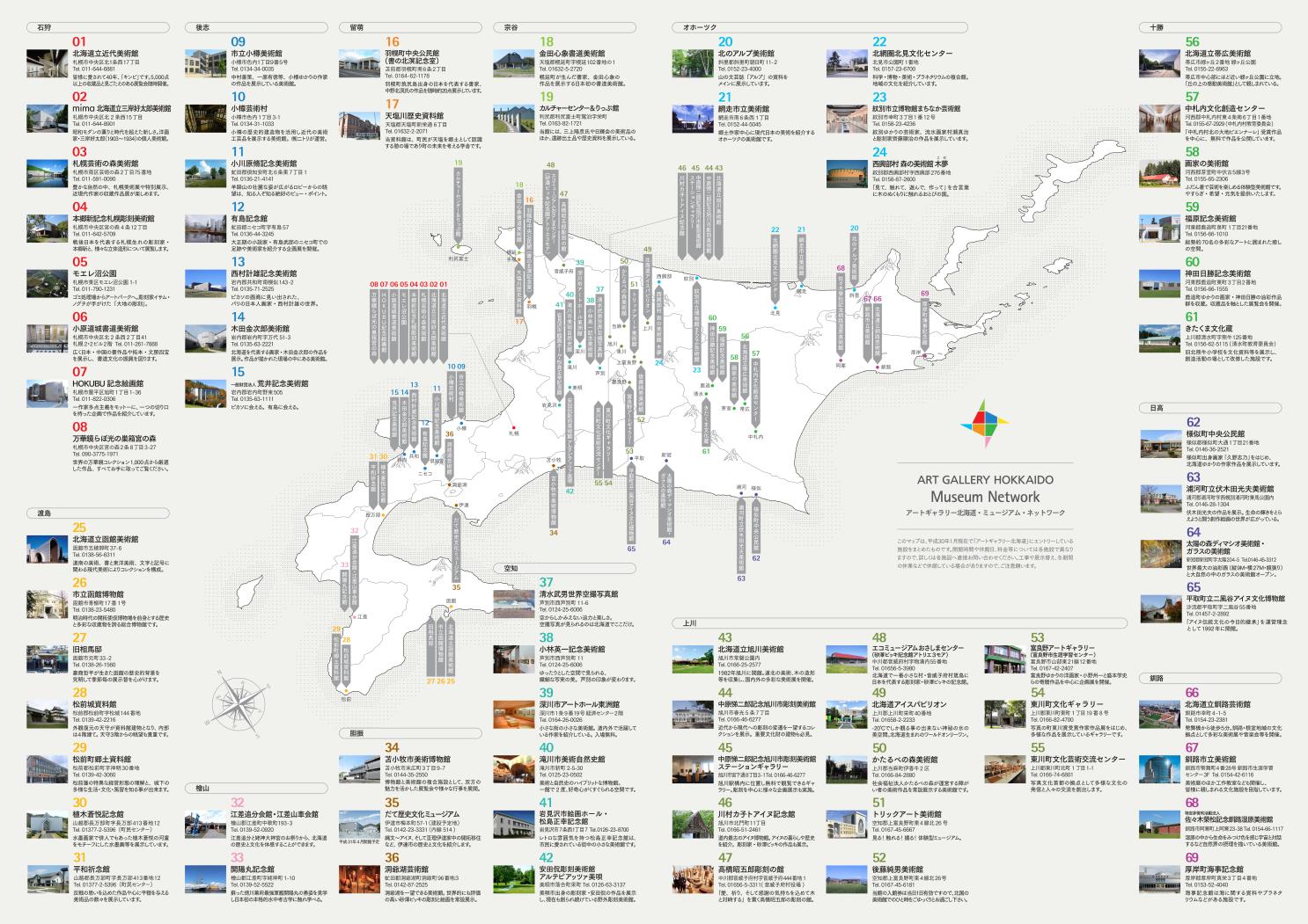 アートギャラリー北海道マップ