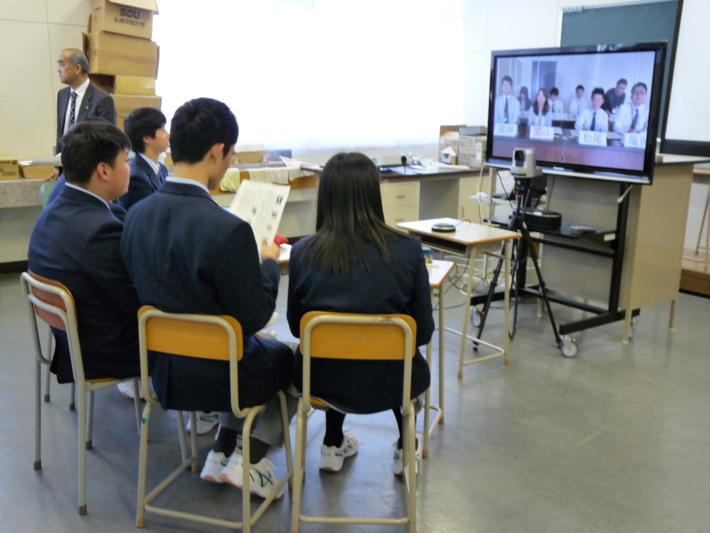 津別高道教委職員と意見交換会