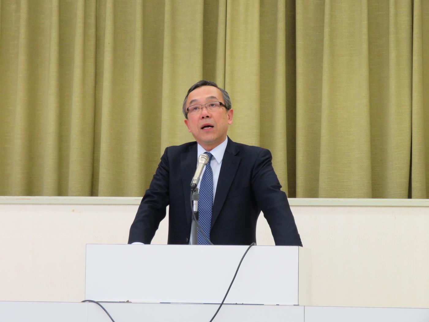 釧路市の校長会総会・塩住会長