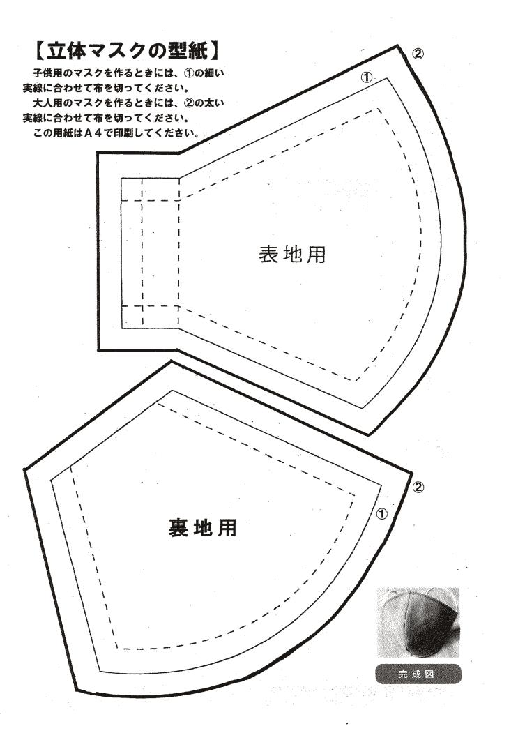 リーフレット・マスク型紙－２