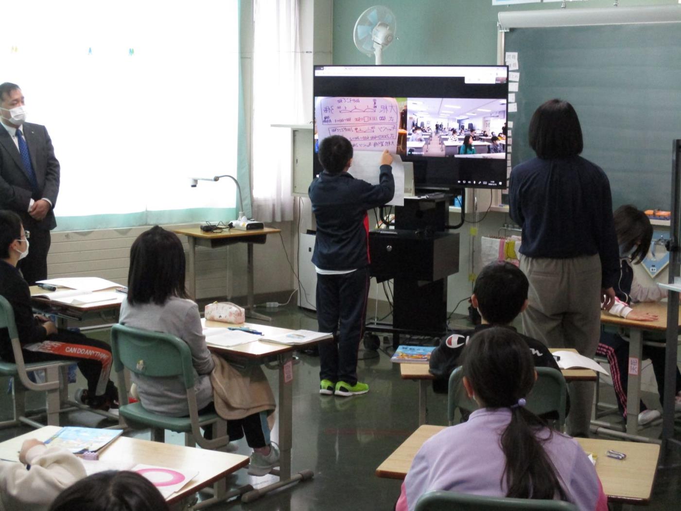 幌加内小と附属旭川小遠隔授業