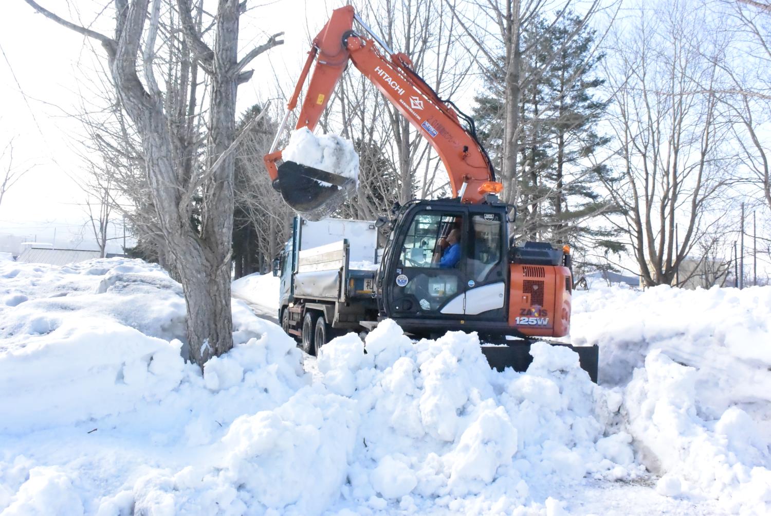 丸庭佐藤建設三笠小除雪