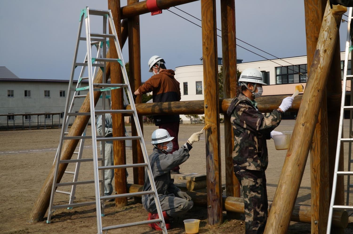 津別建設塗装ボランティア