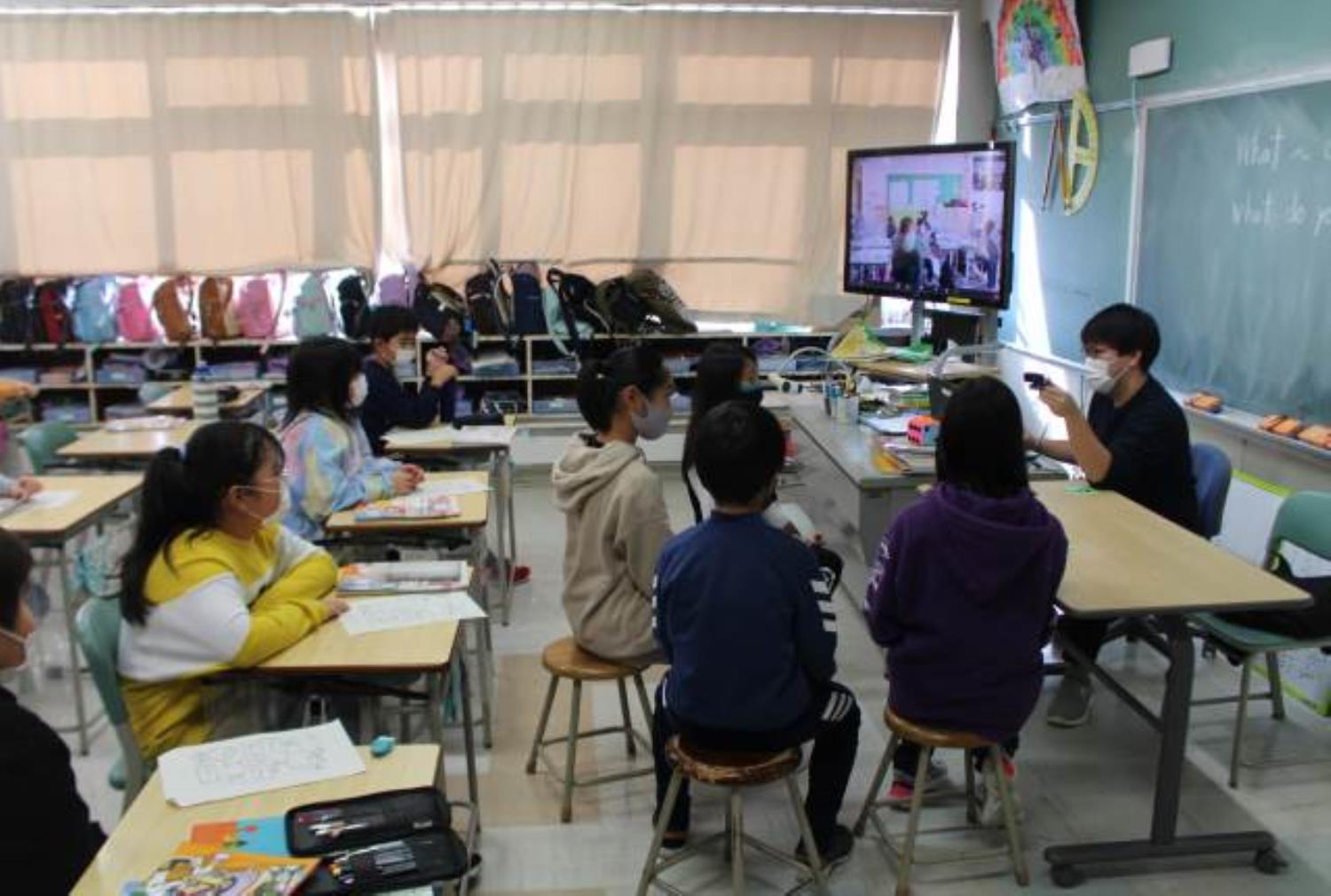 札幌市北野平小韓国の小学校と交流