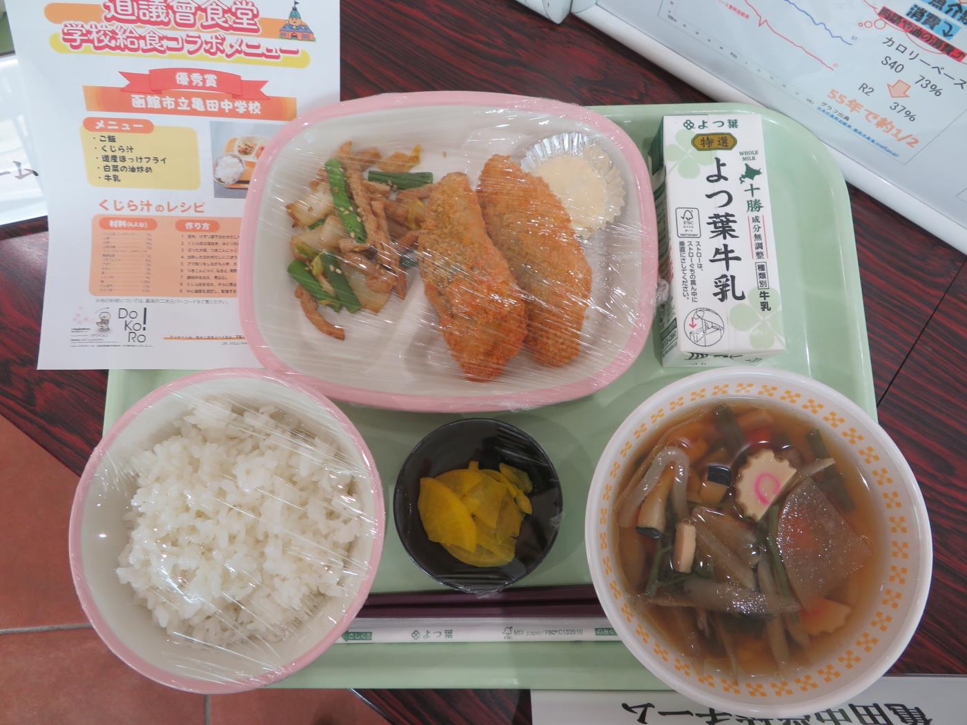 給食コンクール道議会食堂