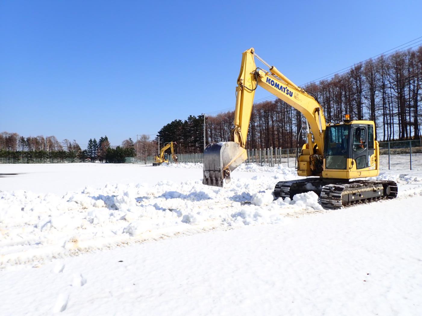 寺沢組浜頓別高校グラウンド雪割