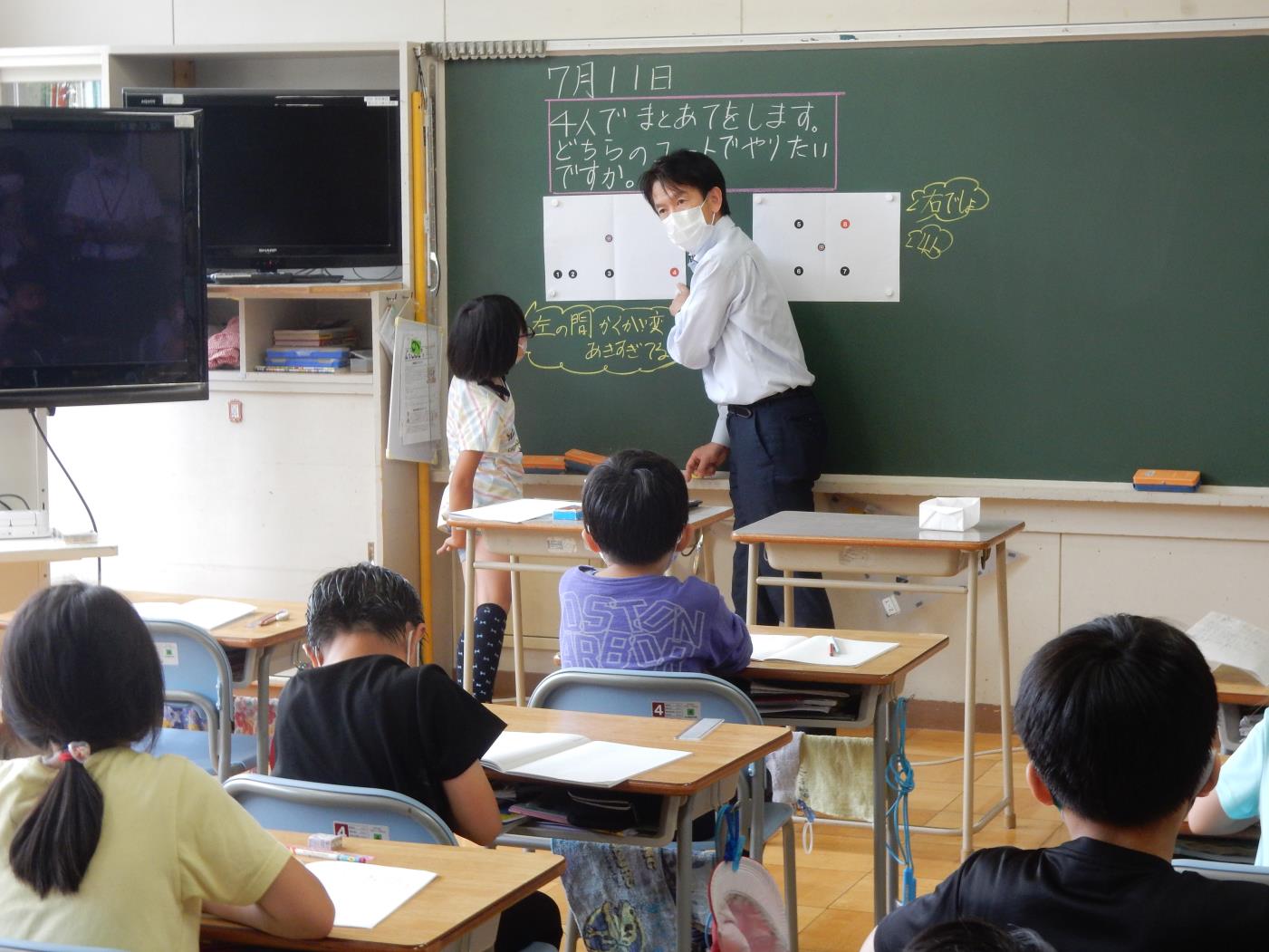 帯広市立東小関西大初等部の尾﨑教諭模擬授業