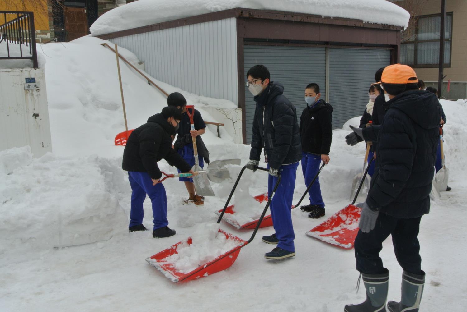 東白石中除雪ボランティア