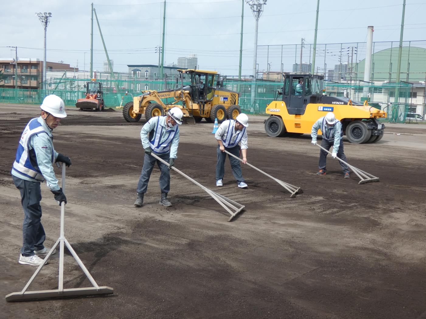 地崎道路グラウンド整地