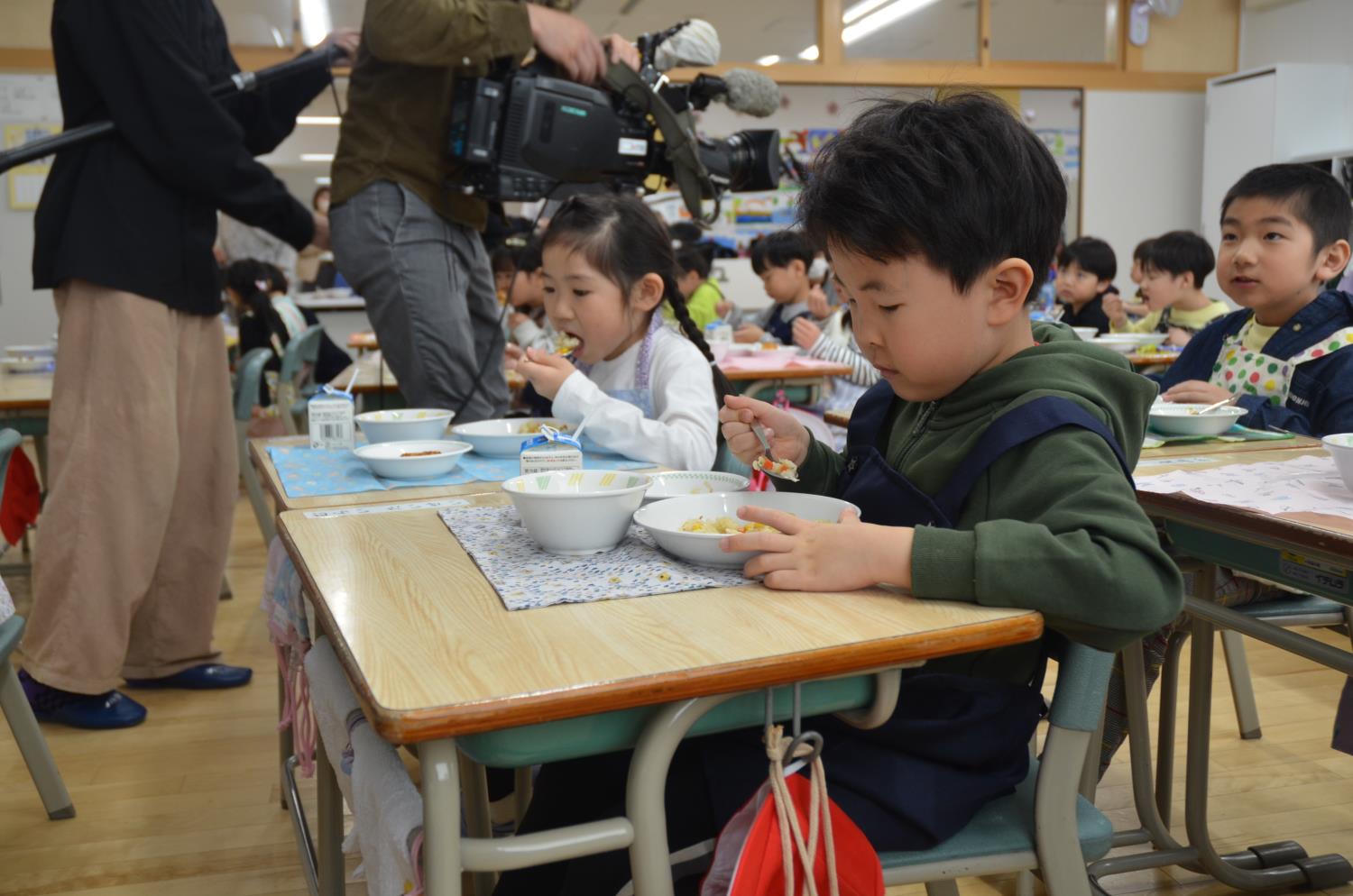 初めての給食