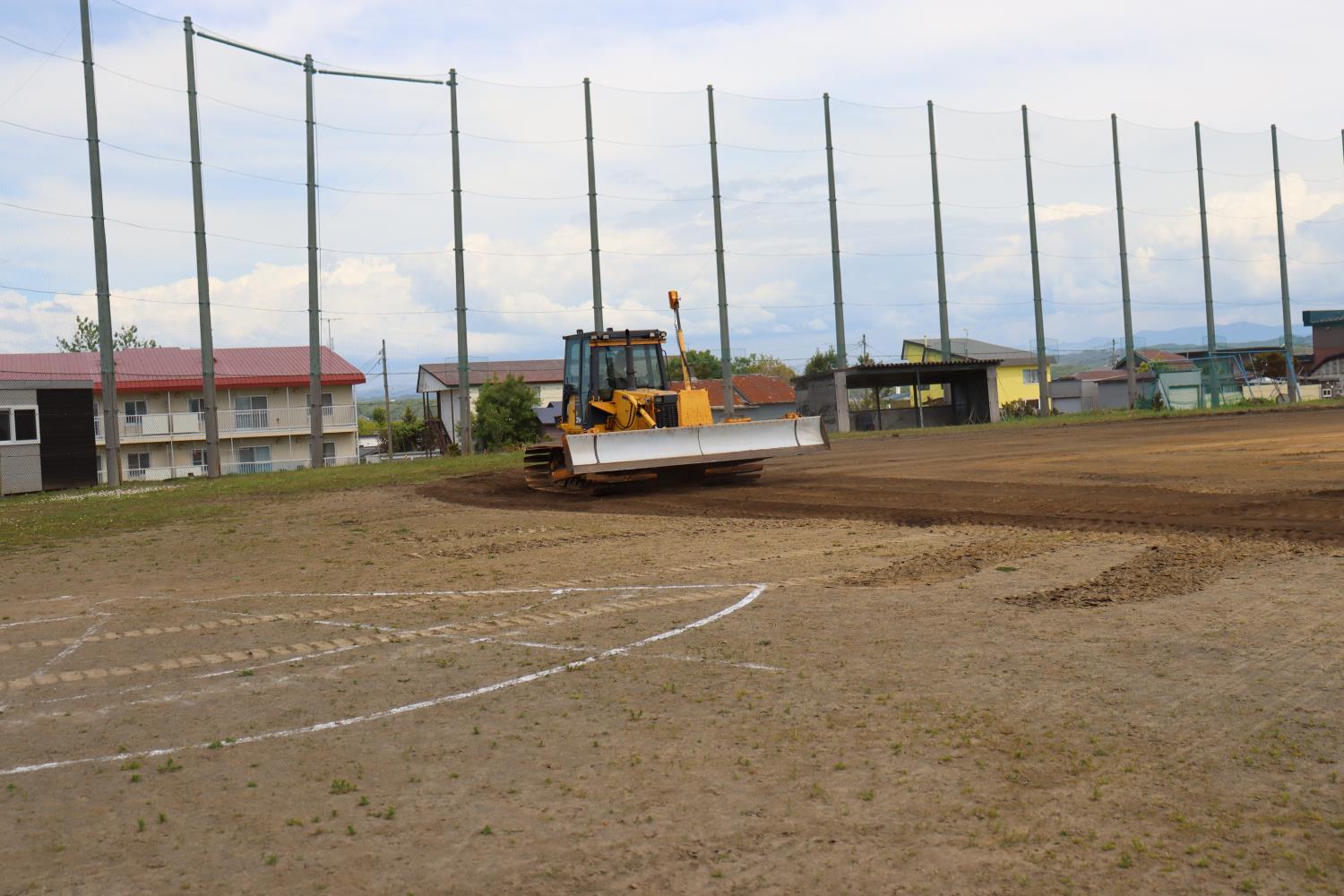 羽幌高校野球場の整備