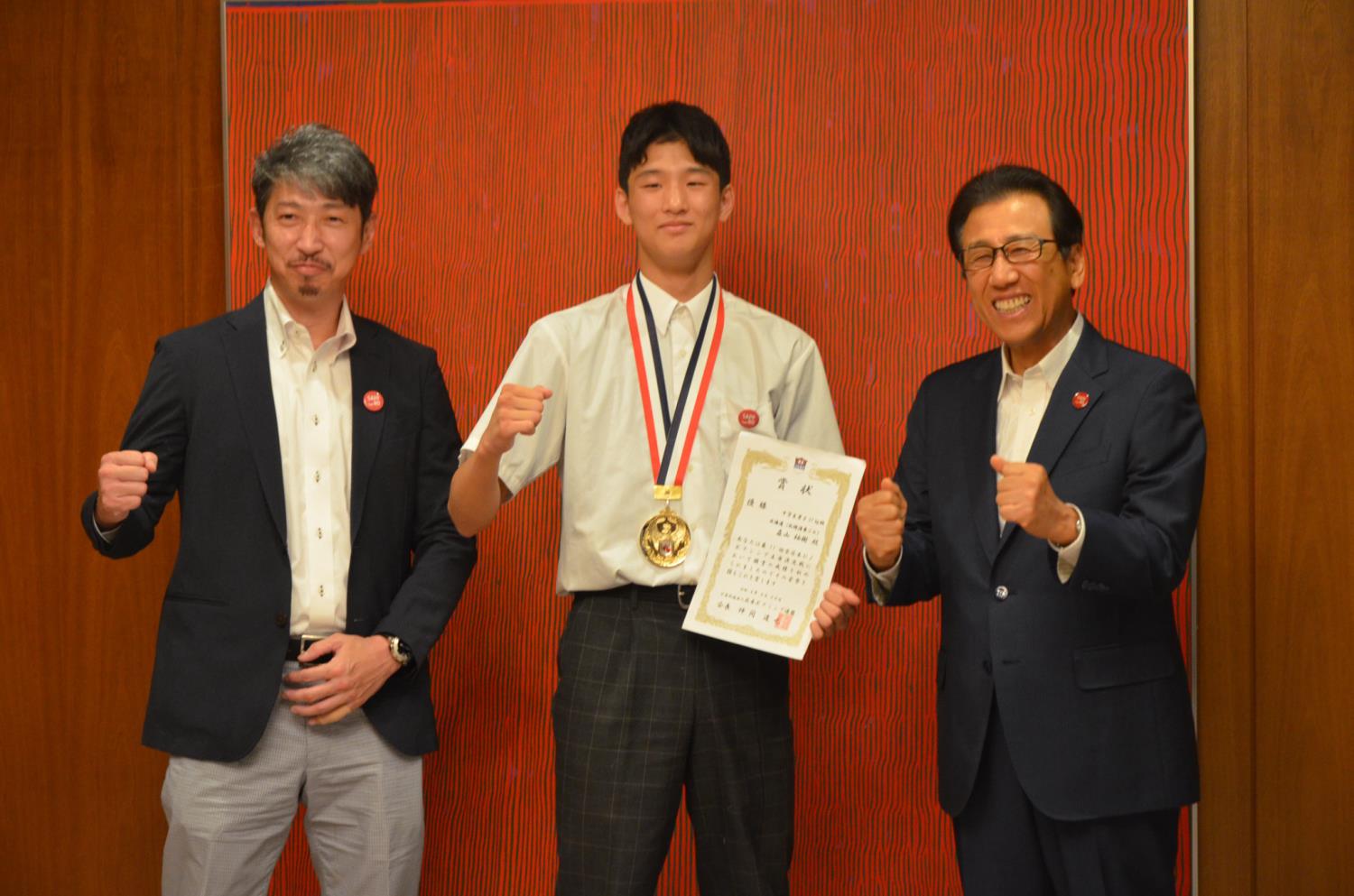 月寒東中の森山さん表敬訪問