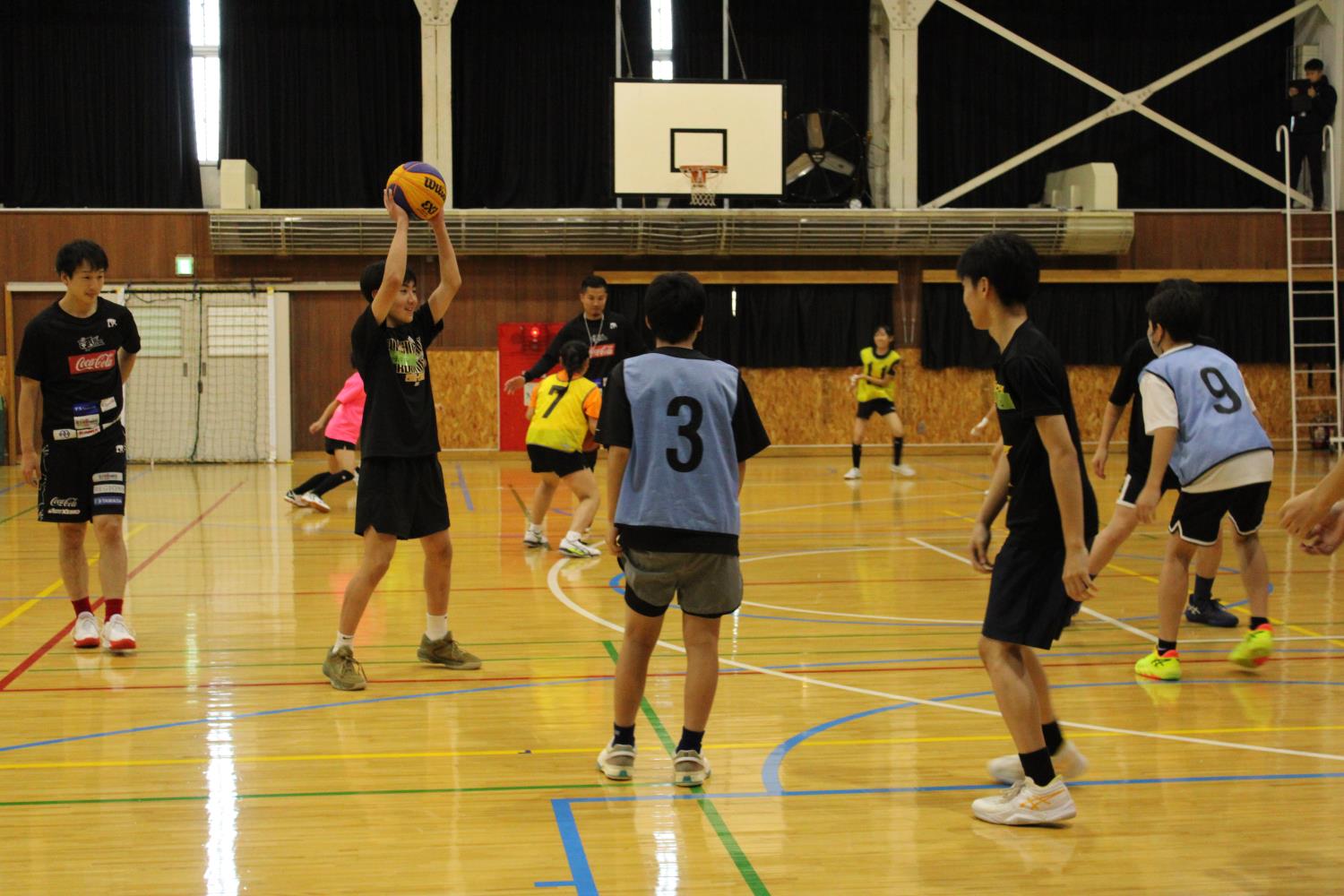 部活動体験会①バスケ指導