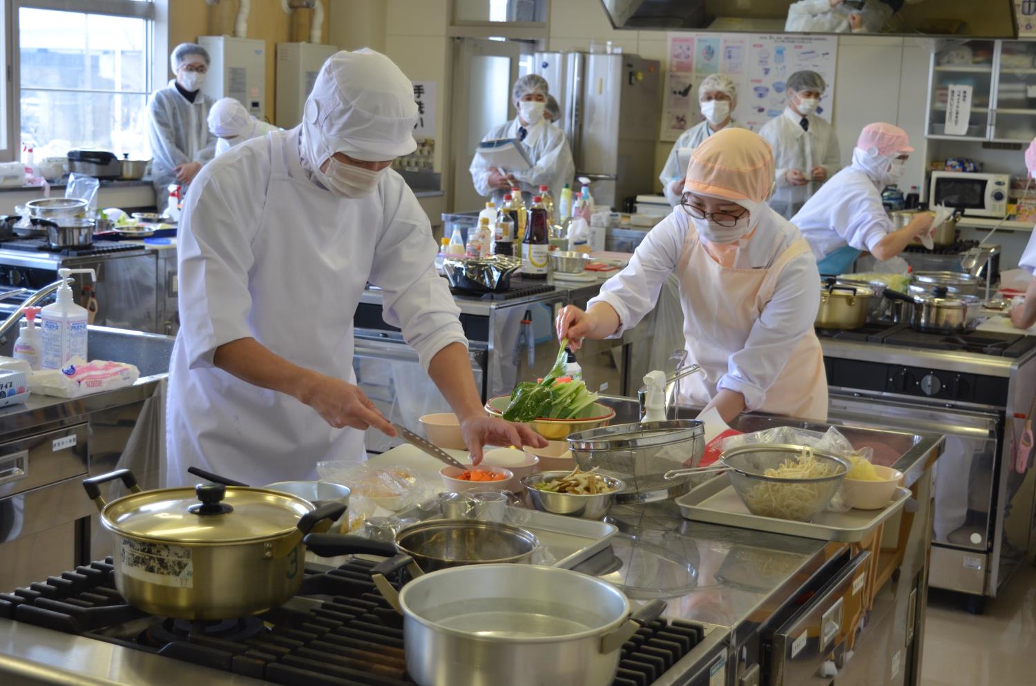 北海道学校給食コンクール・調理風景