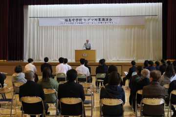 福島中　ヒグマ対策講演会　近くにいる意識持って　地元のハンターから習性等学ぶ_画像＜1＞