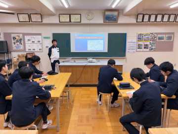 仕事内容や公共工事の役割等学ぶ　将来を考える契機に　北見工高　建設進路講話_画像＜1＞